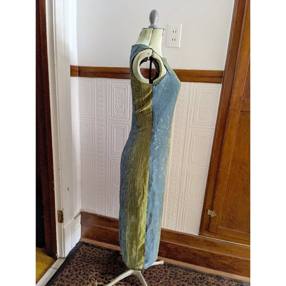 Ou Empereur Ou Rien Green and blue sleevless midi dress - Picture 12 of 16